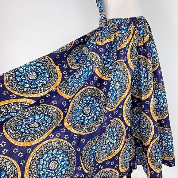 ADVANCE Yellow & Blue Wax Dye Infinity Dress - Picture 10 of 12